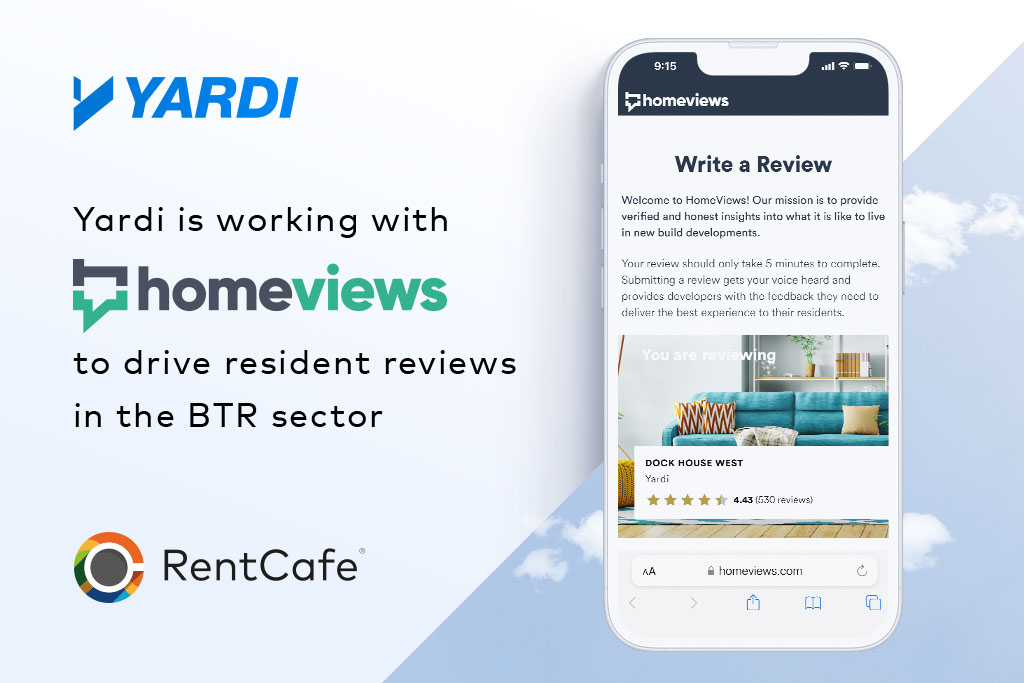 Yardi is Working with HomeViews to Drive Resident Reviews in BTR Yardi UK